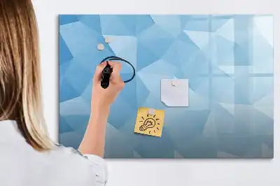 Quadro magnético para desenho estampa de abstração de triângulos