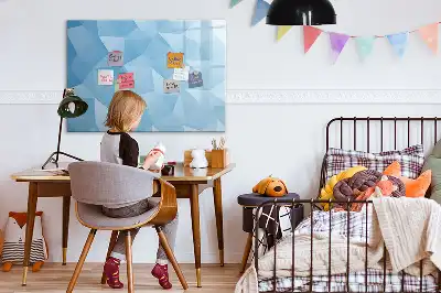 Quadro magnético para desenho estampa de abstração de triângulos