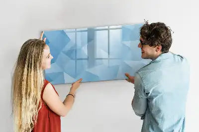 Quadro magnético para desenho estampa de abstração de triângulos