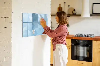 Quadro magnético para desenho estampa de abstração de triângulos