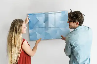Quadro magnético para desenho estampa de abstração de triângulos
