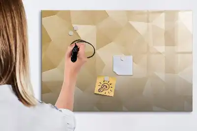Quadro magnético para escrever estampa de abstração de triângulos