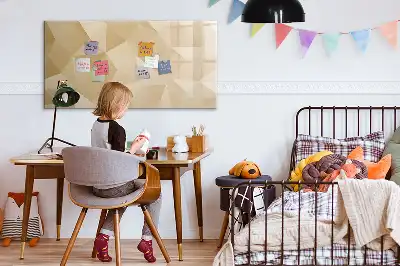 Quadro magnético para escrever estampa de abstração de triângulos