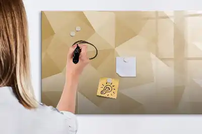 Quadro magnético para escrever estampa de abstração de triângulos