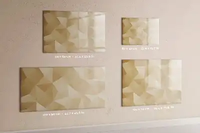 Quadro magnético para escrever estampa de abstração de triângulos