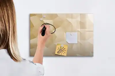 Quadro magnético para escrever estampa de abstração de triângulos