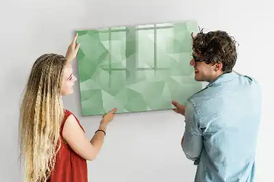 Quadro magnético para desenhar estampa de abstração de triângulos