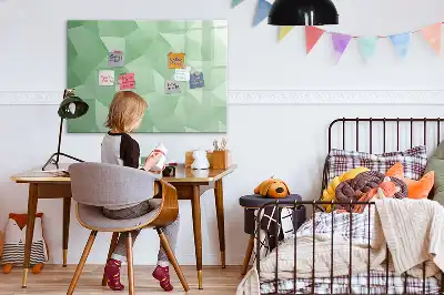 Quadro magnético para desenhar estampa de abstração de triângulos