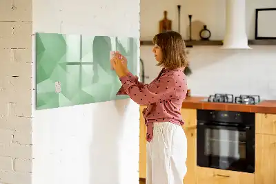 Quadro magnético para desenhar estampa de abstração de triângulos