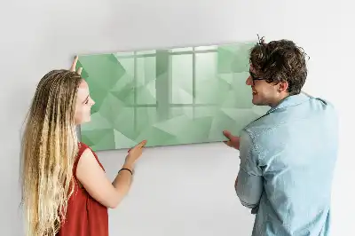 Quadro magnético para desenhar estampa de abstração de triângulos