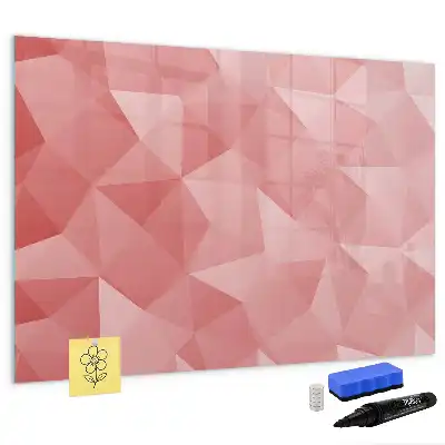 Quadro magnético para escrever estampa de abstração de triângulos