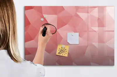 Quadro magnético para escrever estampa de abstração de triângulos