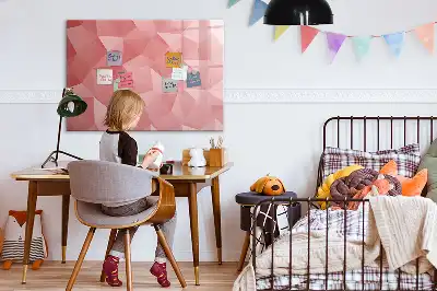 Quadro magnético para escrever estampa de abstração de triângulos