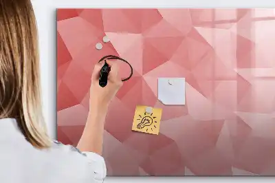 Quadro magnético para escrever estampa de abstração de triângulos