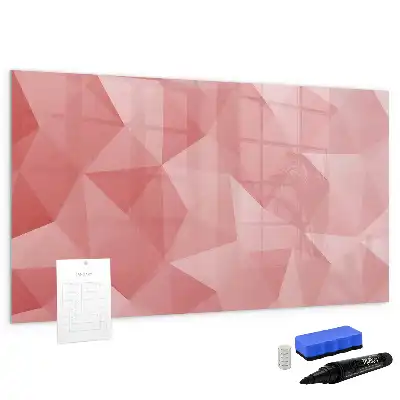 Quadro magnético para escrever estampa de abstração de triângulos