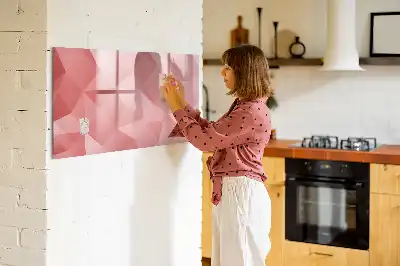 Quadro magnético para escrever estampa de abstração de triângulos