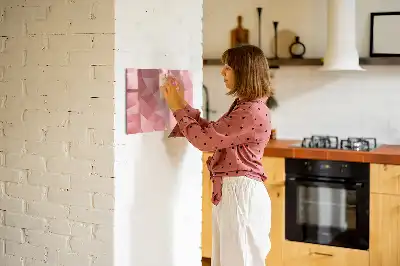 Quadro magnético para escrever estampa de abstração de triângulos