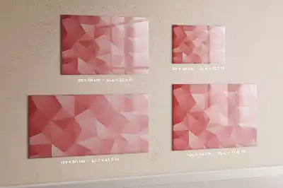 Quadro magnético para escrever estampa de abstração de triângulos