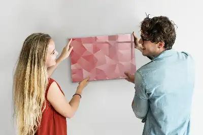 Quadro magnético para escrever estampa de abstração de triângulos