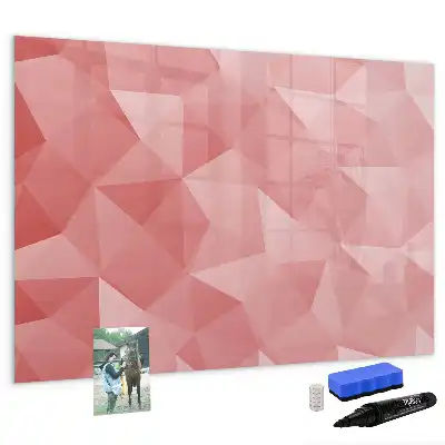 Quadro magnético para escrever estampa de abstração de triângulos