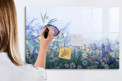 Quadro magnético para escrever estampa borboleta no prado
