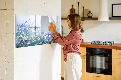 Quadro magnético para escrever estampa borboleta no prado