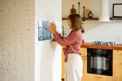 Quadro magnético para escrever estampa borboleta no prado