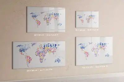 Quadro magnético para desenhar com mapa-múndi