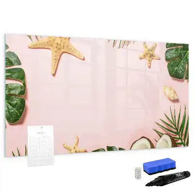 Quadro magnético para escrita estampa clima de verão