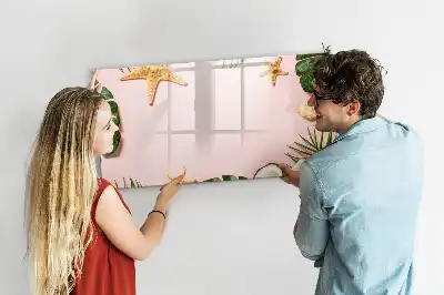 Quadro magnético para escrita estampa clima de verão