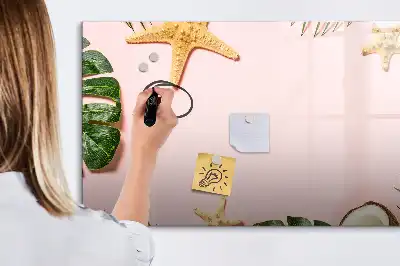Quadro magnético para escrita estampa clima de verão
