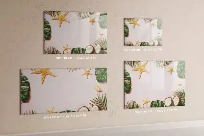Quadro magnético para escrita estampa clima de verão