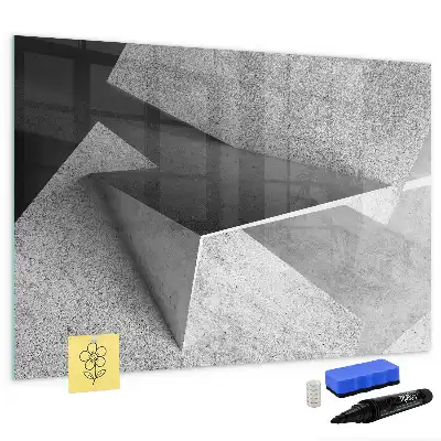 Quadro magnético para desenhar com estampa de abstração de triângulos