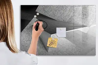 Quadro magnético para desenhar com estampa de abstração de triângulos