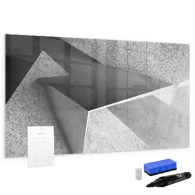 Quadro magnético para desenhar com estampa de abstração de triângulos