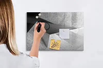 Quadro magnético para desenhar com estampa de abstração de triângulos