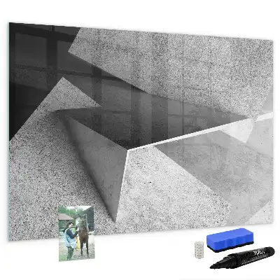 Quadro magnético para desenhar com estampa de abstração de triângulos