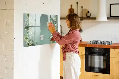 Quadro magnético para desenhar flores sutis