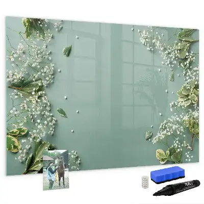 Quadro magnético para desenhar flores sutis