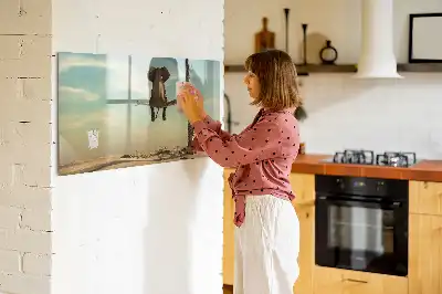 Quadro magnético para escrever estampa elefante na árvore