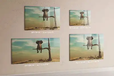 Quadro magnético para escrever estampa elefante na árvore