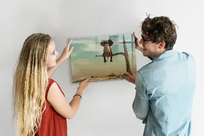 Quadro magnético para escrever estampa elefante na árvore