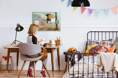 Quadro magnético para escrever estampa elefante na árvore