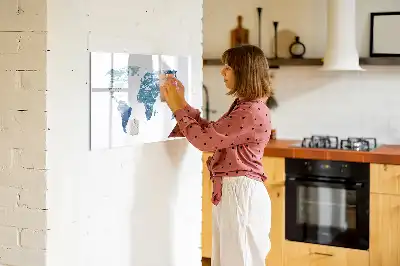 Mapa-múndi quadro magnético para escrever