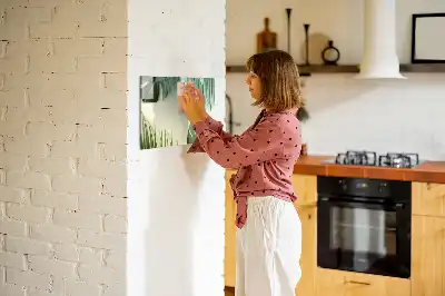 Quadro magnético para desenho com estampa de folhas de monstera