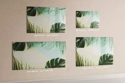 Quadro magnético para desenho com estampa de folhas de monstera