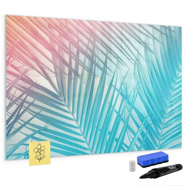 Quadro magnético para escrita com estampa de palmeira tropical