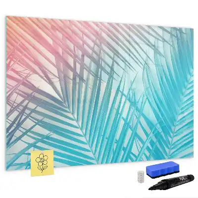 Quadro magnético para escrita com estampa de palmeira tropical