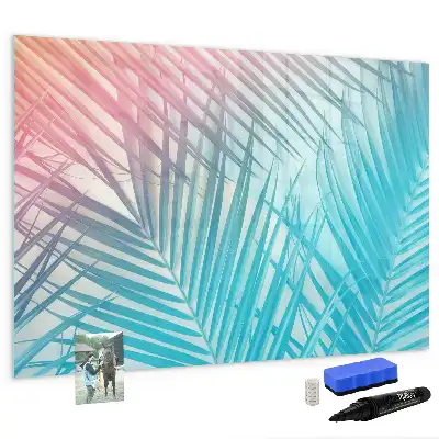 Quadro magnético para escrita com estampa de palmeira tropical