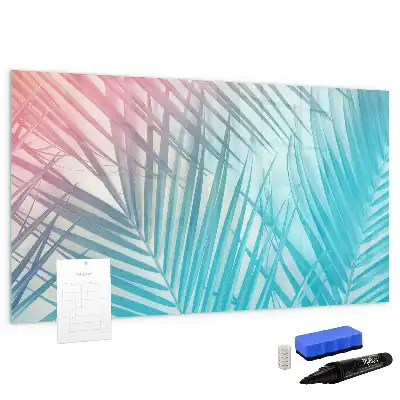 Quadro magnético para escrita com estampa de palmeira tropical